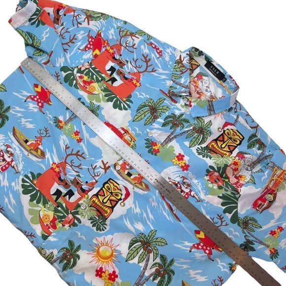 SSLR Men's Santa Claus Party Tropical Ugly Hawaiian Christmas Shirts - Picture 7 of 11